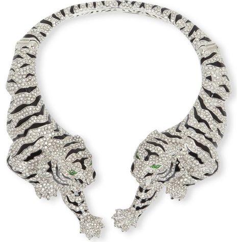 ROBERTO CAVALLI Tiger jewelled necklace (11.725 BRL) ❤ liked on Polyvore featuring jewelry, necklaces, silver crystal, jewel necklace, roberto cavalli jewelry, jewels jewelry, roberto cavalli necklace and roberto cavalli Tiger Necklace, Sculptural Jewelry, Jewel Necklace, Silver Crystal, Animal Fashion, Roberto Cavalli, Necklace Silver, Fashion Boutique, Silver Necklaces