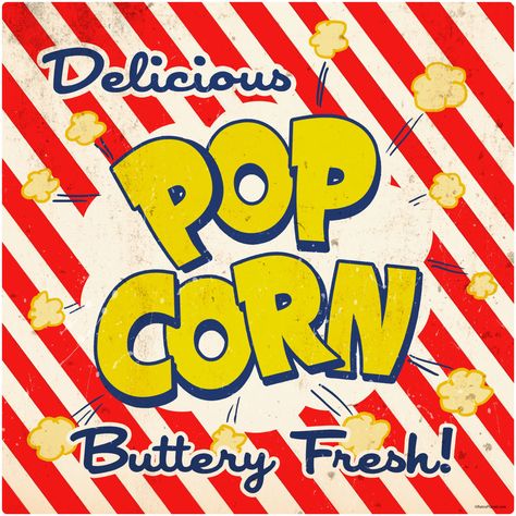 Buttered Popcorn, Movie Popcorn, Home Bar Rooms, Popcorn Boxes, Movie Decor, Home Theater Decor, Wall Graphic, Concession Stand, Removable Wall Stickers