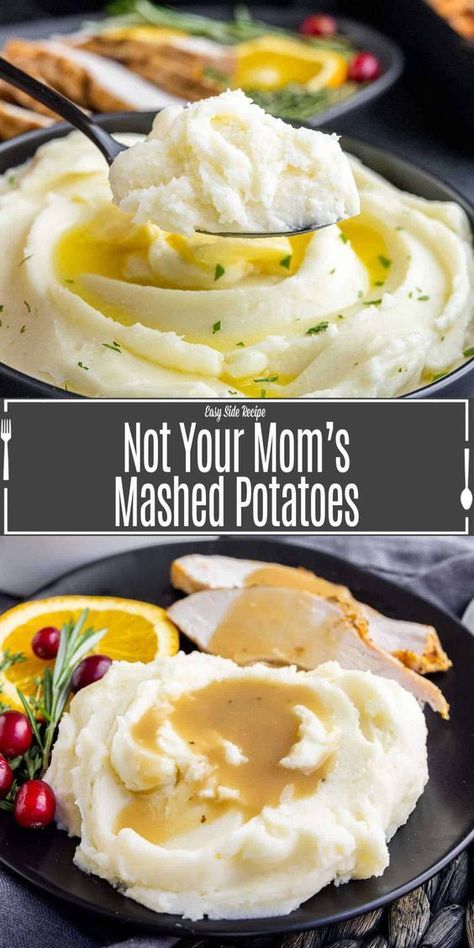 This is the BEST mashed potatoes recipe! These homemade mashed potatoes from Home. Made. Interest. are rich and creamy and made with a secret ingredient that is going to make your next dinner extra special! If you are looking for an easy side dish recipe that can be made ahead of time and kept warm in your slow cooker or crock pot, you have to try this easy recipe. It will be perfect as a Thanksgiving or Christmas side dish to go with your holiday feast! Fresh Mushrooms Recipes, Thanksgiving Mashed Potatoes Recipe, Best Mashed Potatoes Recipe, Comfort Food Sides, Mashed Potatoes Recipe Easy, The Best Mashed Potatoes, Mashed Potatoes Thanksgiving, Make Ahead Mashed Potatoes, Perfect Mashed Potatoes