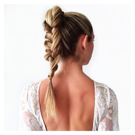 High ponytail braid ❤ liked on Polyvore featuring accessories, hair accessories, hair and white hair accessories High Ponytail Braid, Smart Hairstyles, High Ponytail Hairstyles, Easy Updo, Easy Updo Hairstyles, Braided Hairdo, French Braid Hairstyles, Braided Ponytail Hairstyles, Hairstyles Braided