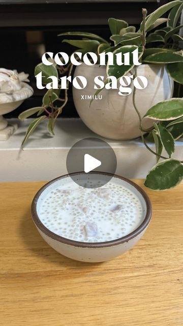 Divanna on Instagram: "Let’s get cozy with a dessert that’s creamy, sweet, and straight-up delicious—coconut taro sago, 西米露! 

Ingredients:
	⁃	1 cup sago (mini tapioca pearls)
	⁃	10 cup water
	⁃	1 cup cubbed taro 
	⁃	1400 ML coconut milk
	⁃	1400 ML whole milk (or milk of choice)
	⁃	1 tbsp condensed milk
	⁃	Rock sugar (to taste)

#coconuttarosago #coconut #taro #sago #chinesedessert #asiandessert #soup #sweetsoup #dessert #easydessert #sweettreat" Taro Sago Dessert, East Deserts Recipes, Taro Desserts, Mini Tapioca Pearls, Taro Sago, Taro Dessert, Sago Pearls, Coconut Milk Dessert, Sago Recipes