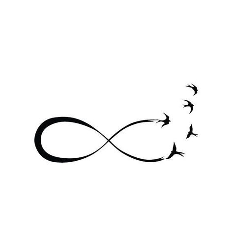 golondrinas al cielo infinito Henne Tattoo, Tattoos Infinity, Geniale Tattoos, Infinity Tattoos, Symbol Tattoos, Tattoo Feminina, Tattoo Set, Little Tattoos, Birds Tattoo