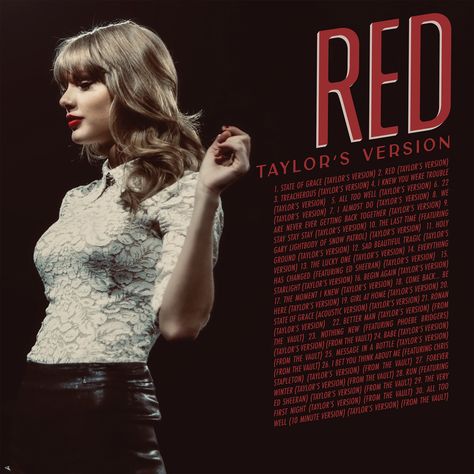 Taylor Swift Red Album, Style Taylor Swift, Taylor Swift Red Tour, Taylor Swift Playlist, Mark Foster, Loving Him Was Red, Taylor Swift Web, Everything Has Change, State Of Grace