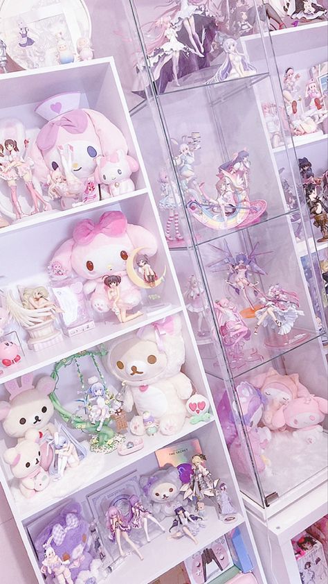 Kawaii Room Ideas, Hello Kitty Bedroom, Kawaii Bedroom, Hello Kitty House, Otaku Room, Cute Diy Room Decor, Instagram Direct, Princess Room, Anime Room