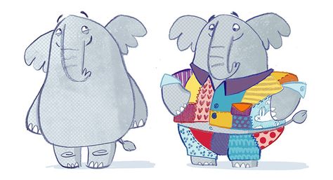 Elephant Character Illustration, Challenges Illustration, Elephant Character Design, Elephant Character, Elephant Mascot, Elephant Cartoon, Elephant Artwork, Animal Art Projects, Elephant Illustration