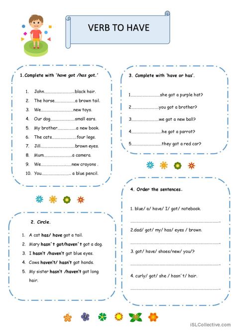 Verb to have: English ESL worksheets pdf & doc Verb To Have Worksheet, Verb To Have, Esl Worksheets, Bad Timing, School Work, English Language, Homework, Grammar, Quick Saves