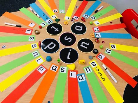 Satpin Phonics Activities Eyfs, Phase 1 Phonics, Letter Formation Activities, Jolly Phonics Activities, Reception Classroom, Perfect Classroom, Alphabet Crafts Preschool, Reception Activities, Cvc Words Kindergarten