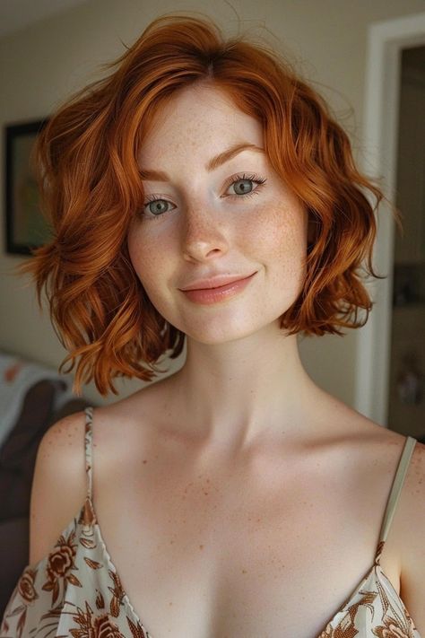 Red Head Beauty, Copper Hair Cool Skin Tone, Red Head Woman, Short Auburn Hair, Copper Bob, Auburn Bob, Red Bob Hair, Cowboy Copper, Red Hair Inspiration