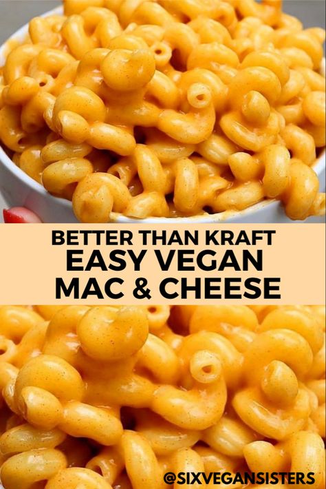 The best vegan mac ever! Vegan Broccoli Mac And Cheese, Mc N Cheese, Creamy Mac N Cheese, Vegan Broccoli Cheddar Soup, Best Vegan Mac And Cheese, Vegan Macaroni And Cheese, Six Vegan Sisters, Vegan Mac And Cheese Recipe, Vegan Mac N Cheese Recipe