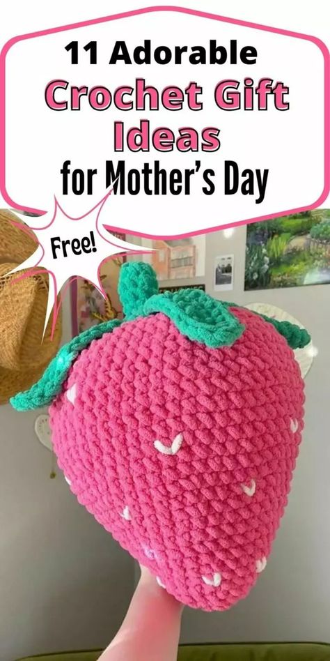 It’s that time of year when we have a specific day to celebrate our mothers! Of course we should be celebrating them everyday, but mother’s day makes a perfect time to gift them something special. Here I have compiled a list of crochet gift ideas that moms are bound to love! From beanies to blankets, you will find plenty of patterns to pick from. Aunts Birthday, Crochet Gift Ideas, Ideas For Mother's Day, Ladybug Crafts, Crochet Strawberry, Crochet Dolls Free Patterns, Crochet Table, Easy Crochet Projects, Crochet Gift