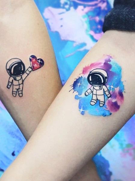 Wedding Anniversary Tattoo, Anniversary Tattoo, Vogel Tattoo, Astronaut Tattoo, Cute Couple Tattoos, Small Couple Tattoos, Tattoos Infinity, Couple Tattoos Unique, Couples Tattoo Designs