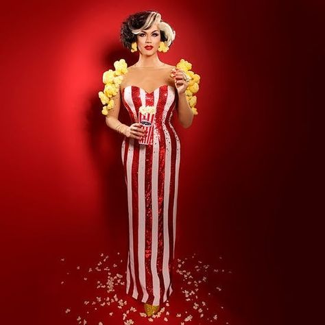 Manila Luzon Fans on Instagram: “Bae 😍 #manilaluzon #manila #bae #stunning #cinema #popcorn #dress #drag #queen #dragqueen #rpdr #rupaul #rupaulsdragrace #rpdras4…” Cinema Popcorn, Manila Luzon, Carnaval Outfit, Drag Queen Costumes, Costume Carnaval, Drag Queen Outfits, Queen Outfits, Pineapple Dress, Costume Themes