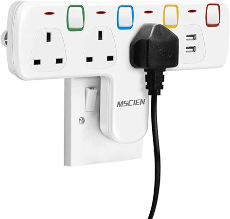 Wall Socket 3 Way Plug Adaptor with Individual Switches,Turn 1 into 5,Power Extension Adapter without Cable: Amazon.co.uk: Electronics & Photo Weave Aesthetic, Island Extension, Safe Door, Collage Pictures, Usb Adapters, Wall Taps, Wall Socket, Extension Lead, Cord Storage