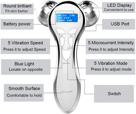 4D Microcurrent Face Massager Roller,Electric Rechargeable Face Lift Roller Arms Legs Massager for Anti Aging Wrinkles Facial Massager : Amazon.co.uk: Beauty Face Massage Anti Aging, Acne Scaring, Microcurrent Facial, Face Massager, Leg Massage, Anti Aging Wrinkles, For Skin Care, Eye Wrinkle, Face Lift