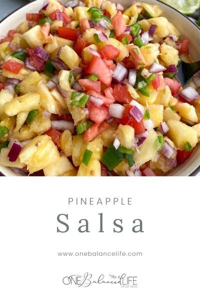 This pineapple salsa is the perfect amount of sweetness where you get your sweet tooth covered but it�s still a super healthy and simple dish! Win, win if you ask me. #pineapplesalsa #fruitsalsa #summerrecipes #homemadesalsa Grilled Pineapple Salsa, Balanced Lunch, Cooked Pineapple, Pineapple Salsa Recipe, Cookout Party, Grilled Chicken Tacos, Savory Meals, Pineapple Salsa, Fruit Salsa