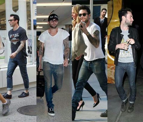 Adam Levine Adam Levine Style, Indie Outfits Men, Gwen And Blake, Super B, Celebrity Fashion Looks, Fashion 2014, Adam Levine, Maroon 5, Celebrity Babies