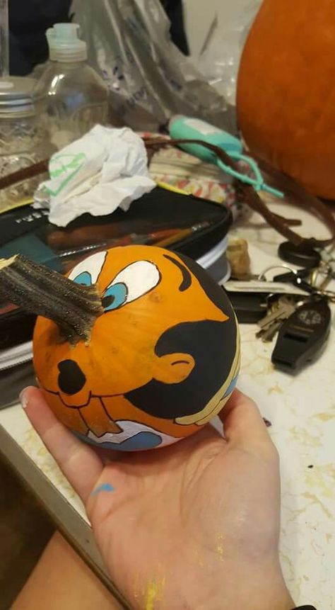 Pinocchio pumpkin Pinocchio Pumpkin Painting, Pinnochio Pumpkin Painting, Pinocchio Pumpkin, Disney Pumpkin Painting, Halloween Gourds, Cute Pumpkin Carving, Disney Pumpkin, Halloween Pumpkins Painted, October Crafts