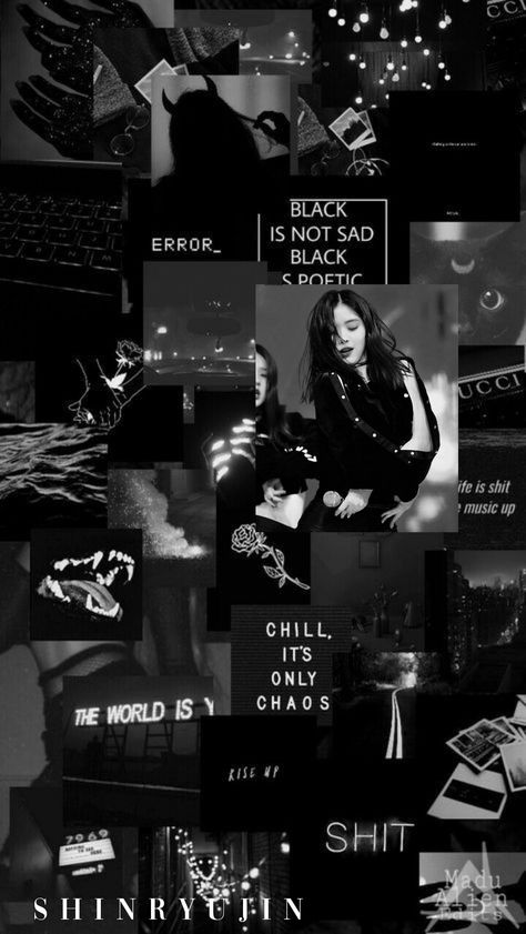 Blackpink Aesthetic Wallpaper, Dark Collage, Rose Blackpink Aesthetic, Ryujin Dark, Mafia Wallpaper, Rosé Blackpink Aesthetic, Itzy Wallpaper, Toro Inoue, Moodboard Ideas