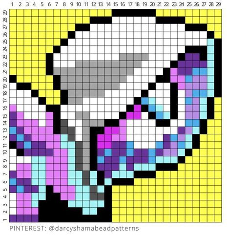 Pixel Art Grid 14x14, Pixel Art 32 By 32 Grid, 32 By 32 Pixel Art Cute, Perler Bead Patterns 29x29, Spider Gwen Perler Beads, 29 X 29 Pixel Art, Spiderverse Pixel Art, Cool Pixel Art Ideas, 29x29 Pixel Art