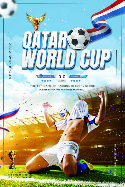 Creative Glory World Cup Decisive Battle Russia Poster#pikbest# Russia Poster, World Cup Poster, World Cup Schedule, Qatar World Cup, World Cup Teams, Poster Psd Free Download, Poster Psd, Sport Design, Football Design