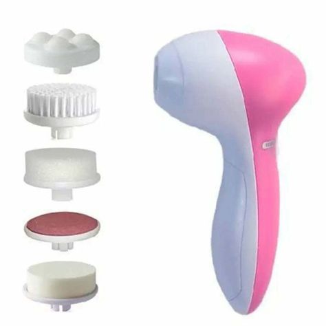 Electric Facial Cleaner 5 IN 1 Face Cleansing Brush Wash Machine Spa Skin Care Massager Blackhead Cleaning Facial Cleanser Tools Electric Facial Cleanser, Face Brush Cleansing, Smaller Pores, Skin Care Spa, Cleansing Milk, Clearer Skin, Facial Cleansing Brush, Wash Brush, Cleansing Brush