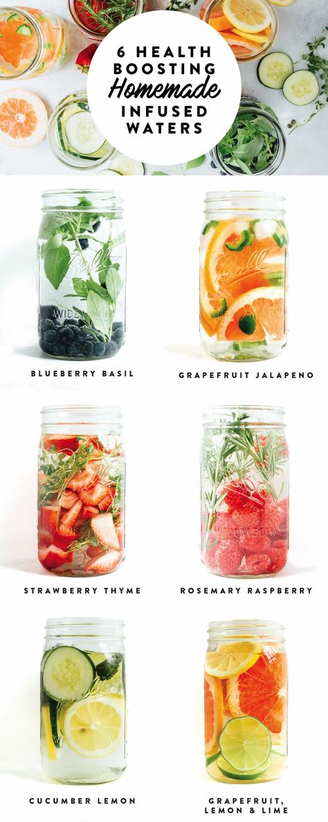 Heathy Infused Water Six Ways! Fruit Infused Water Recipes, Healthy Detox Cleanse, Resep Diet Sehat, Lemon Diet, Resep Diet, Infused Water Recipes, Smoothie Detox, Idee Pasto, Fruit Infused Water