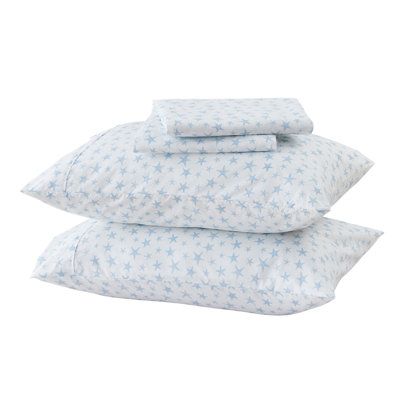 Take a break and rest in our comfortable microfiber sheet set. These sophisticated striped sheets will elevate your bedroom and upgrade your bedding set. Available in 4 colors, find your striped match today. Size: Twin, Pattern: Coastal Starfish Blue | Rosecliff Heights Giverny Sheet Set Microfiber / Polyester | Twin | Wayfair Pillowcases Pattern, Blue Queen, Kendall Jenner Street Style, Striped Sheets, Sheet Sets Full, Twin Sheets, Twin Sheet Sets, Sheet Sets Queen, Bed Sheet Sets