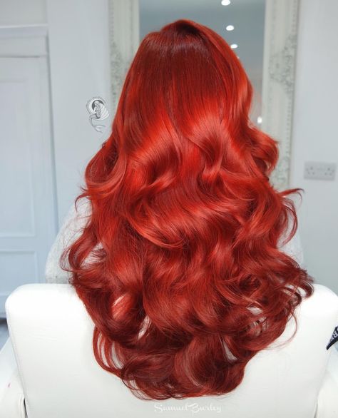 Hairstyles Long Red Hair, Styling Red Hair, Jessica Rabbit Hair Color, Red Hair Tones Color Charts, Orangy Red Hair, Ariel Red Hair Color, Apple Red Hair, Red And Ginger Hair, Intense Red Hair Color