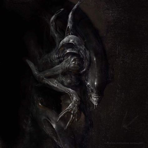 Fantastic #Xenomorph #artwork by @mjhiblenart! #Alien #Aliens #AlienCovenant Xenomorph Types, Xenomorph Art, Nerdy Art, Alien Movies, Giger Alien, Predator Artwork, Predator Alien Art, Giger Art, Alien Isolation