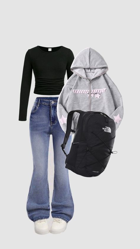 outfit 4 school Old School Outfit Ideas, School Birthday Outfit Ideas, Black Outfits For School, Tuesday Outfit School, 5th Grade Outfits For School, Shein School Outfits, Cute Outfits For School 7th Grade, Outfit Ideas Winter School, School Outfits For Winter