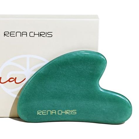 Rena Chris Gua Sha Facial Tools, Natural Jade Stone Guasha, Manual Massage Sticks for Jawline Sculpting and Puffiness Reducing, Scraping Massage Tool, Skin-Care Gift (Green) Jawline Sculpting, For Jawline, Facial Tools, Gua Sha Facial, Gua Sha Tools, Creative Arts And Crafts, Skin Care Gifts, Massage Tools, Traditional Chinese Medicine