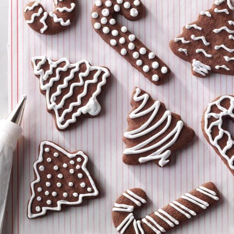 Chocolate Cutout Cookies Chocolate Cut Out Cookie Recipe, Chocolate Christmas Cookies, Cut Out Cookie Recipe, Best Christmas Cookie Recipe, Cutout Cookies, Chocolate Sugar Cookies, Low Salt, Baking Cocoa, Best Christmas Cookies