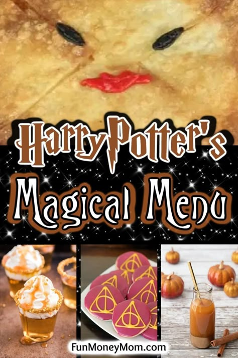 Harry Potter Foods From The Books, Harry Potter Dishes Recipes, Harry Potter Themed Meals, Harry Potter Pancakes, Harry Potter Sorcerers Stone Food, Harry Potter Dinner And A Movie, Harry Potter Breakfast Ideas, Harry Potter Pizza, Harry Potter Charcuterie Board