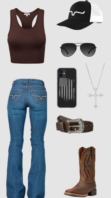 Teen Western Outfits, Cool Cowgirl Outfits, Jeans Western Outfits, Western Outfit Summer, Country Girl Outfits Summer, Country Outfits Summer, Mexican Fits, Cute Southern Outfits, Country Girl Outfits