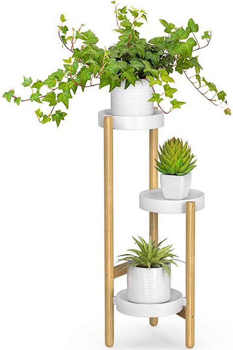 Amazon.com : Bamboo Plant Stands Indoor, 3 Tier Tall Corner Plant Stand Holder & Plant Display Rack for Outdoor Garden (3 Tier -1) : Garden & Outdoor Tattoo Trees, Plant Stands Indoor, Corner Plant Stand, Corner Plant, Tall Plant Stands, Garden Shelves, Bamboo Plant, Plant Pot Holders, Wooden Plant Stands