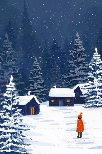 snow,girl,snow scene,landscape,hand painted,illustration,solar terms,snow background,winter background,winter,into the winter,snowing Scene Illustration, Snow Illustration, Winter Szenen, Illustration Noel, Winter Illustration, Snow Girl, Winter Background, Winter Painting, Tableau Art