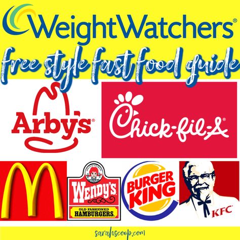 Weight Watchers Fast Food Freestyle Guide - Sarah Scoop Weight Watcher Snacks, Weight Watchers Fast Food, Weight Watchers Calculator, Weight Watchers Menu, Sandwich Vegetarian, Weigh Watchers, Weight Watchers Tips, Weight Watchers Meal Plans, Weight Watchers Snacks