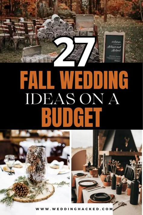 27 Stunning Fall Decor Centerpieces Ideas On A Budget: Low Cost, Elegant & Romantic. This post goes over how you can use the beauty of nature in the fall season to craft stunning fall decor while looking expensive! Cheap Fall Wedding Ideas, Fall Wedding Decor Ideas, Diy Fall Wedding Decorations, Diy Fall Wedding, Fall Wedding Tables, Fall Wedding Color Palette, Fall Wedding Diy, Fall Wedding Decor, Autumn Wedding Reception