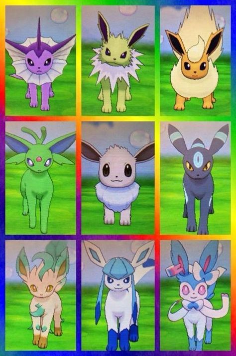 All Eevees in shiny form Shiny Eeveelutions, Shiny Eevee, Pokemon Omega, Pokemon Omega Ruby, Pokemon Eeveelutions, Pokemon Pins, Eevee Evolutions, Shiny Pokemon, Play Pokemon