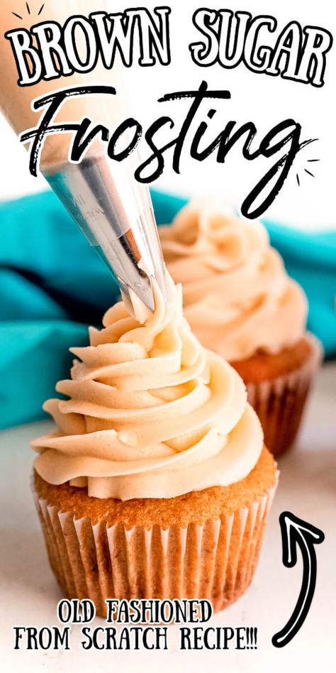 Brown Sugar Frosting is the perfect topping for your favorite desserts! Made with a creamy butter base, it tastes delicious on top of sugar cookies, spice cakes, cupcakes, and more! via @sugarandsoulco The Best Cream Cheese Frosting, Best Cream Cheese Frosting, Brown Sugar Frosting, Cream Cheese Frosting Easy, Easy Frosting, Frosting Recipes Easy, Cake Frosting Recipe, Make Cream Cheese, Creamy Recipes