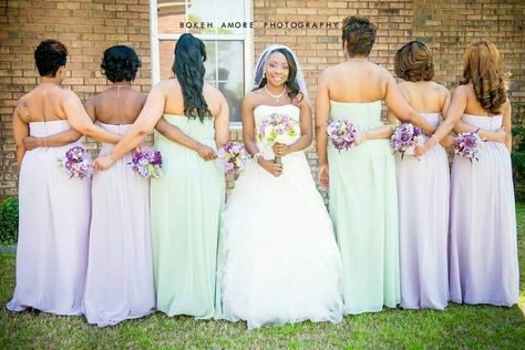 Mint Green And Lilac Wedding, Purple And Mint Green Wedding, Rapunzel Quince, Periwinkle Wedding, Light Purple Wedding, Lavender Wedding Cake, Wedding Mint, Purple And Green Wedding, Aquarium Wedding