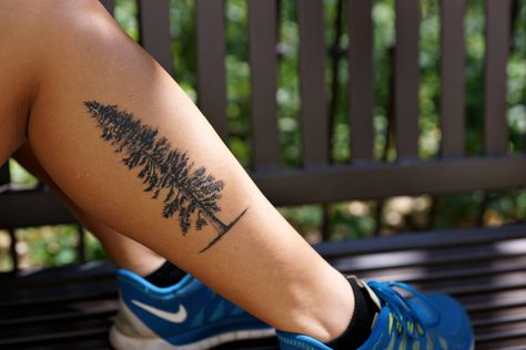 Douglas Fir Tree Tattoo, Douglas Fir Tattoo, Pseudotsuga Menziesii, Tree Roots Tattoo, Douglas Fir Tree, 12 Tattoos, Oregon Life, Forest Tattoos, Awesome Tattoos