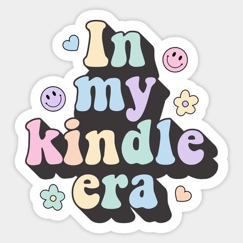 Hey, girlie kindle book lovers! Get your hands on our super trendy "In My Kindle Era" sticker featuring pastel colors and cool graphics. Decorate your laptop, kindle, or water bottle with this must-have accessory. It's the perfect surprise gift for your bookish BFF who's into booktok and bookstagram. Don't wait, grab yours now and rock your kindle book obsession! -- Choose from our vast selection of stickers to match with your favorite design to make the perfect customized sticker/decal. Perfect In My Kindle Era Sticker, Cute Kindle Stickers, Kindle Stickers Ideas, In My Reading Era, Kindle Stickers Printable, Bookish Graphics, Girlie Stickers, Books Stickers Aesthetic, Bookish Stickers Printable