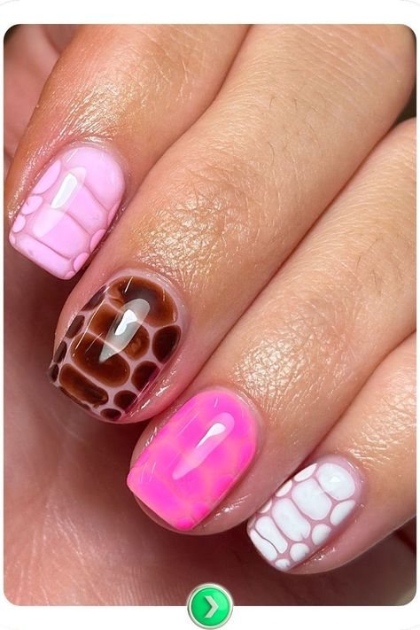 Soft pastel pink and brown blooming gel nails with a checkerboard pattern. A playful yet calm design that’s perfect for casual settings and light-hearted events. Blooming Gel Nails, Gel Nail Ideas, Teen Nails, Blooming Gel, Short Gel Nails, Hair Skin Nails, Pink And Brown, Checkerboard Pattern, Cosmetology