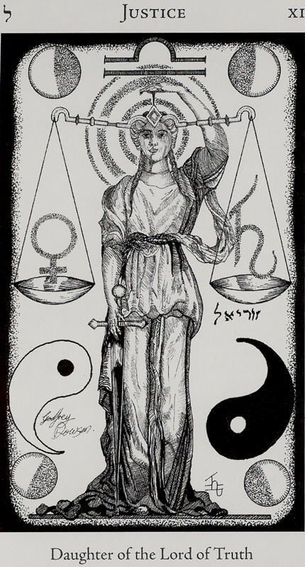 HE- VIII - XI - Justice- Major Arcana Card 11- The sign of Libra - the scales- balance- truth - justice - this card asks you to sit down in council with all the aspects of the situation and all the voices inside your self and offer each a fair hearing. On Hermetic Tarot, برج الميزان, Justice Tarot, Tarot Tattoo, Major Arcana Cards, Lady Justice, Tarot Major Arcana, Tarot Cards Art, Tarot Art