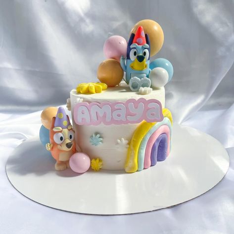 4 inch mini bluey cake 🩷 - - - - #cake #cakedecorating #cakeinspo #cakeinspiration #bluey #blueycake Daisy Cake, Cake Inspiration, Kids Cake, Mini Cakes, 4 Inch, Daisy, Cake, Birthday, Quick Saves