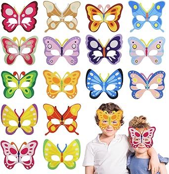 Tokcousun 16 Pieces Butterfly Felt Masks Party Favor for Kids, Butterfly Theme Cosplay Masks Party Supplies, Felt Costume Masks for Butterfly Birthday Party Costume Party Supplies Felt Masks For Kids, Butterfly Birthday Party Decorations, Cosplay Masks, Felt Masks, Animal Party Favors, Masks For Kids, Dog Pooper Scooper, Butterfly Birthday Party, Felt Mask