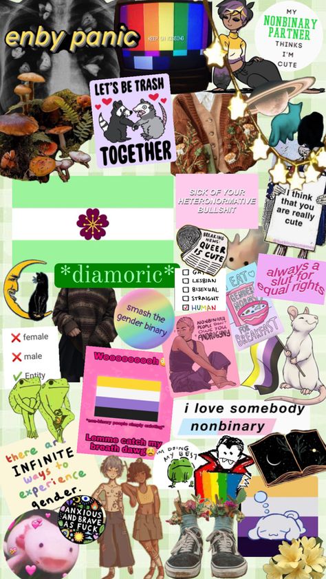 diamoric attraction; lgbtq+ collage, lgbtq+ art, queer collage Lgbtq Collage, Queer Collage, Lgbtq Art, Collage, Art