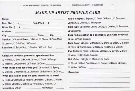 Makeup Artist Consultation Form, Mua Business, Makeup Artist Studio, Business Makeup, Makeup Artist Portfolio, Client Profile, Makeup Business, Makeup Artist Kit, Makeup Organization Diy