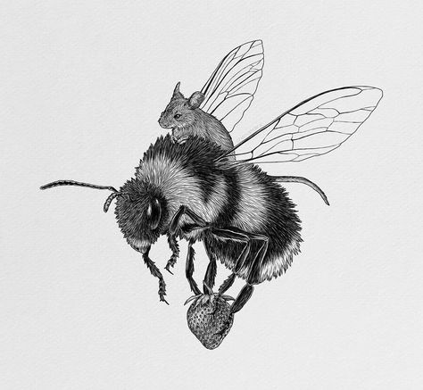 Bee Sketch, Beetle Drawing, Beetle Tattoo, Bee Drawing, Insect Tattoo, Bug Tattoo, Bee Illustration, Flying Together, Bee Tattoo